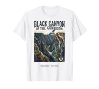 Cañón Negro del Parque Nacional Gunnison Vintage Style Art Camiseta