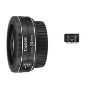CANON Objectif EF-S 24mm f/2.8 STM Pancake, Negro & 0570C005AA - Objetivo para cámara réflex (EF 50 mm, F/1.8 STM), Color Negro