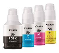 Canon Original GI-50 PGBK/C/M/Y - Recambio de tinta para Canon PIXMA G7050, G6050, G5050 (6000 páginas, 7700 páginas), color negro