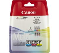 CANON Pack de 3 cartuchos de tinta CLI-521 Cian/Magenta/Amarillo