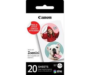 Canon Pegatina circular ZINK ZP-2030-2C-20