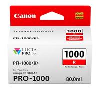 Canon PFI-1000 cartucho de tinta Original Rojo - Cartucho de tinta para impresoras (Original, Rojo, Tinta a base de pigmentos, Canon, Canon imagePROGRAF PRO-1000, Impresión por inyección de tinta)