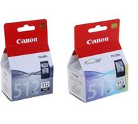 Canon PG-512 Black and CL-513 Colour Ink Cartridge Bundle Pack