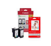 Canon PG-545 + CL-546 + Papel fotográfico de Canon - Multipack de tinta