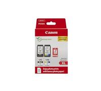 Canon PG-545XL + CL-546XL Fine Cartuchos de Tinta Original + Papel Foto | 15ml + 13ml Tinta auténtica alto rendimiento y papel fotográfico - para PIXMA TS3350, TS3150, TS3450, TS3355, TS3351 y más!
