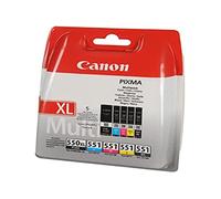 Canon PG-550XL+CLI-551 5 Cartuchos de tinta original BK/C/M/Y y PGBK XL para Impresora de Inyeccion de tinta