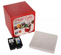 Canon + 13x13 cm Photo Paper Plus Glossy II 40 Blatt Value Pack negro / varios colores Original PG-560+CL-561 Photo Cube