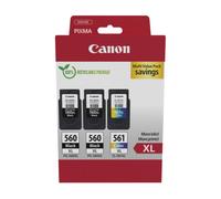 Canon 3712C009 cartucho de tinta 3 pieza(s) Original Alto rendimiento (XL) Negro, Cian, Magenta, Amarillo