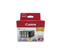 Canon PGI-1500XL, Cartucho de Tinta Original, Multipack, 4 Cartuchos de Tinta Independientes, Color Negro, Magenta, Cian, Amarillo, Compatible con Impresoras de Inyección de Tinta MAXIFY