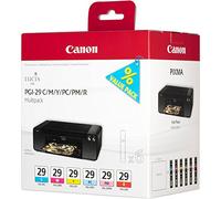 Canon PGI-29 6 Cartuchos Multipack de tinta original Cian/Magenta/Amarillo/Foto Cian/Foto Magenta/Rojo para Impresora de Inyeccion de tinta Pixma PRO1