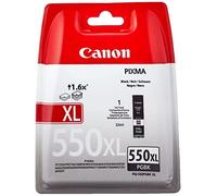 Canon PGI-550XL Cartucho de Tinta Original Negro XL para Impresora de Inyeccion de Tinta Pixma iP7250- iP8750-iX6850-MG5450-MG5550-MG5650-MG6350-MG6450-MG6650-MG7150-MG7550-MX725-MX925