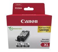 Canon PGI-570XL BK, Cartucho de Tinta Original, Multipack, 2 Cartuchos de Tinta Independientes, Color Negro, Compatible con Impresoras de Inyección de Tinta PIXMA