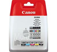 Canon PGI-580PGBK/CLI-581 Pack ahorro BK/C/M/Y/BK (original)