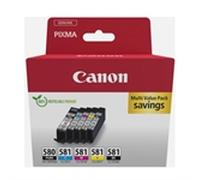 Canon PGI-580PGBK/CLI-581 Pack ahorro BK/C/M/Y/BK