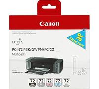 Canon PGI-72 5 Cartuchos Multipack de tinta original PBK/Gris/Foto Magenta/Foto Cian/CO para Impresora de Inyeccion de tinta Pixma PRO10-PRO10S