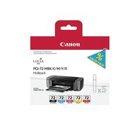 Canon PGI-72 Matte Black Cyan Magenta Yellow Red Ink Cartridge Combo Pack - 6402