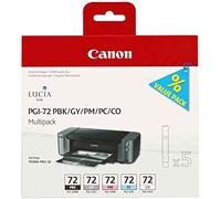 Canon Tinta PGI-72 Pack ahorro 5 cartuchos PBK/PM/PC/GY/CO Original para Pixma PRO10/PRO10S