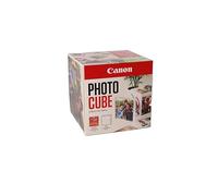 Canon Photo Cube Creative Pack, Incluye 40 Hojas de Papel Fotográfico Brillo y Marco de Fotos XLBoom Acrílico 13x13, Compatible con Impresoras de Inyección de Tinta PIXMA, Rosa