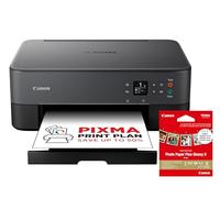 Canon Pixma TS5350i Impresora Multifunción 3 en 1, Sistema de Inyección de Tinta, Impresión, Escaneo y Copia, Wifi, Pixma Print Plant, Incluye 20 Hojas Papel Fotográfico 9 x 9, Bandeja Posterior,Negro