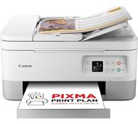 Impresora fotográfica 3 en 1 de inyección de tinta en color e inalámbrica Canon PIXMA TS7451i, en blanco