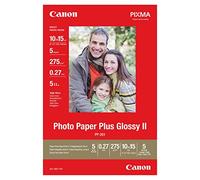 Papel Fotográfico Brillo II Plus Canon PP-201 de 10x15 cm: 5 hojas