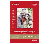 Canon PP-201 Glossy II - Papel fotográfico brillante (A3+, 329 x 423 mm, 260 g/m², 20 hojas)