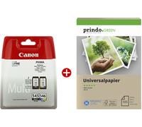 Canon + Prindo Green Recyclingpapier 500 Blatt Value Pack negro / varios colores Original PG-545+CL-546 MCVP