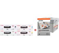 Canon + Prindo Universal Papier 2500 Blatt Value Pack negro / cian / magenta / amarillo Original 718 MCVP 01