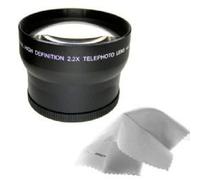Canon XF305 2,2 x de alta definición teleobjetivo lente (72 mm) fabricado por óptica + Stepping Anillo 82 - 72 mm + NWV directa Micro fibra paño de limpieza