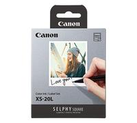 Papel fotográfico - Canon XS-20L, Para Canon Canon Selphy Square QX-10, 20 impresiones, Blanco