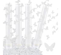 Cañones de Confeti*4, Taozoey Confeti para Bodas 40cm, Alcance entre 5-8 m, Cañon Confeti Boda, Tubo de Confeti, Decoración para bodas, Lanzador Confeti Cumpleaños, Disparador de Confeti