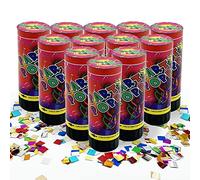 Cañones de confeti para boda, cumpleaños, graduación, baby shower, aniversario, Navidad, Año Nuevo, suministros de fiesta divertidos, decoraciones y recuerdos (12)