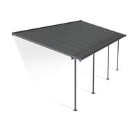 CANOPIA by Palram Capri Pergola Adosada Aluminio y Policarbonato 3x7, para cubrir una terraza todo el año - Garantía de 7 años (21,8 m², Gris Bronce)