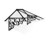 Canopia by Palram Marquesina para Puerta Lily 88 x 216 cm Marquesina para Puerta, protección contra la Lluvia y el Sol para el hogar, (Negro)