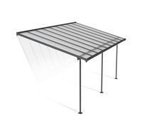 Canopia by Palram Pérgola Sierra 299 x 555 cm de Aluminio y Policarbonato, Moderna y Elegante, para Cubrir una Terraza Todo el Año (Gris)