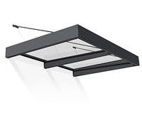 Canopia by Palram Sophia XL - Toldo (1,9 x 1,4 cm), Color Gris | Modelo 2000 DIY Kit de Puerta y Ventana Policarbonato Protección UV Protege del Sol, Lluvia, Nieve Cubierta Exterior