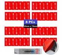 CANOPUS 3M Almohadillas Adhesivas de Doble Cara ExtraFuerte 3M VHB 5952, 8 PZ (25mm x 75mm) 3M Cinta Doble Cara para Decoración del Hogar, Soportes para matrículas de coche