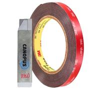 CANOPUS 3M Cinta Adhesiva Doble Cara ExtraFuerte 3M VHB (10mm x 3m), Impermeable 3M Cinta Doble Cara para Para Tiras LED, Decoración del Hogar, Exteriores, 3M Cinta de Coche, Negro
