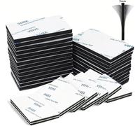 CANOPUS Almohadillas adhesivas negras de doble cara resistentes, 48 unidades de 50 mm x 30 mm, almohadillas de espuma adhesivas 3M impermeables, almohadillas adhesivas gruesas para pared, almohadillas