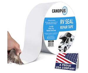 CANOPUS Cinta Butilo, 5 cm x 15 m, para RV, Caravana, Camping Car, Blanco,