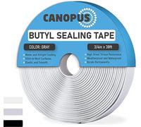 CANOPUS Cinta Butilo para RV, Caravana, Gris (2 mm x 20 mm x 9,1 m)