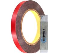 CANOPUS Cinta De Doble Cara Extrafuerte 5952 (12,7mm x 4,5m), Impermeable Cinta Adhesiva Doble Cara Para Tiras LED, Adhesivo de montaje para decoración del hogar, Exteriores, Negro