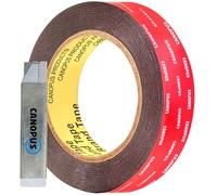 CANOPUS Cinta De Doble Cara Extrafuerte 5952 (25,4mm x 4,5m), Impermeable Cinta Adhesiva Doble Cara, Cinta de montaje Para Matrícula de Coche, Decoración del Hogar, Exteriores