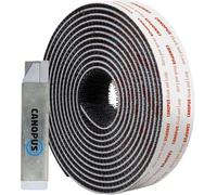 CANOPUS Cinta de Dual Lock SJ3550 extrafuerte (25,4 mm x 2 m), negra, 5 veces más fuerte que la cinta de y la cinta de ganchos, cierre a presión