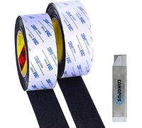 CANOPUS Cinta de Gancho y Bucle Extra Fuerte Respaldo Adhesivo 3M (50 mm x 5 metros total) Impermeable Cinta Autoadhesiva, Cinta de Alfombra Cinta de Montaje, Hook and Loop Tape