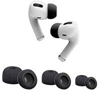 CANOPUS Compatible con AirPods Pro 1 & 2, Puntas de Auriculares de Espuma de Memoria, 3 Pares (pequeño, Mediano, Grande), Negro