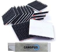 CANOPUS Dual Lock SJ3550,16 PZ, 25,4mm x 25,4mm, Impermeable Almohadillas Autoadhesivas de fijación, Cinta de Cierre Autoadhesiva, Tiras para Colgar Cuadros, Telepeaje Soporte Coche