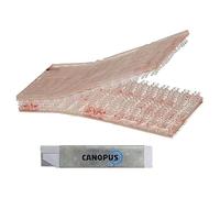 CANOPUS Dual Lock SJ3560 Extra Fuerte 25,4mm x 50mm, 12 pz (6 Pares), Almohadillas Autoadhesivas de Fijación, Recerrable Telepeaje Soporte Coche, Tiras para Colgar Cuadros, Transparente