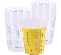 CANOPUS Profesional Vasos Mezcladores de Plastico Resina Epoxi, 2130ml, Tazas Medidores con Tapa, Vasos de Plastico Graduados Para Proyectos de Arte, Automoción con 3 tapas (paquete de 12)
