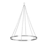 Canopy Hoop Mount Kit - 12 Inch Silver Ring, Drapery Hardware, Hanging Frame | Ceiling Canopy Hoop Hardware Kit for Wedding, Party, Ceremony, Indoor, Outdoor, Event Setup, Stage Design, Celebration
